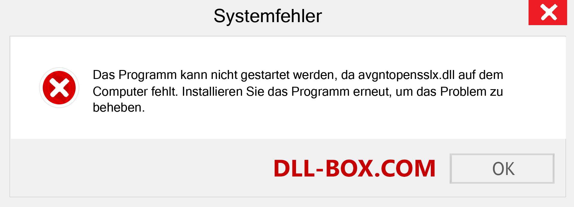 avgntopensslx.dll-Datei fehlt?. Download für Windows 7, 8, 10 - Fix avgntopensslx dll Missing Error unter Windows, Fotos, Bildern